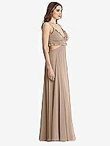 Side View Thumbnail - Topaz Ruffled Chiffon Cutout Maxi Dress - Jessie