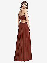 Rear View Thumbnail - Auburn Moon Ruffled Chiffon Cutout Maxi Dress - Jessie