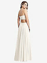 Rear View Thumbnail - Ivory Ruffled Chiffon Cutout Maxi Dress - Jessie