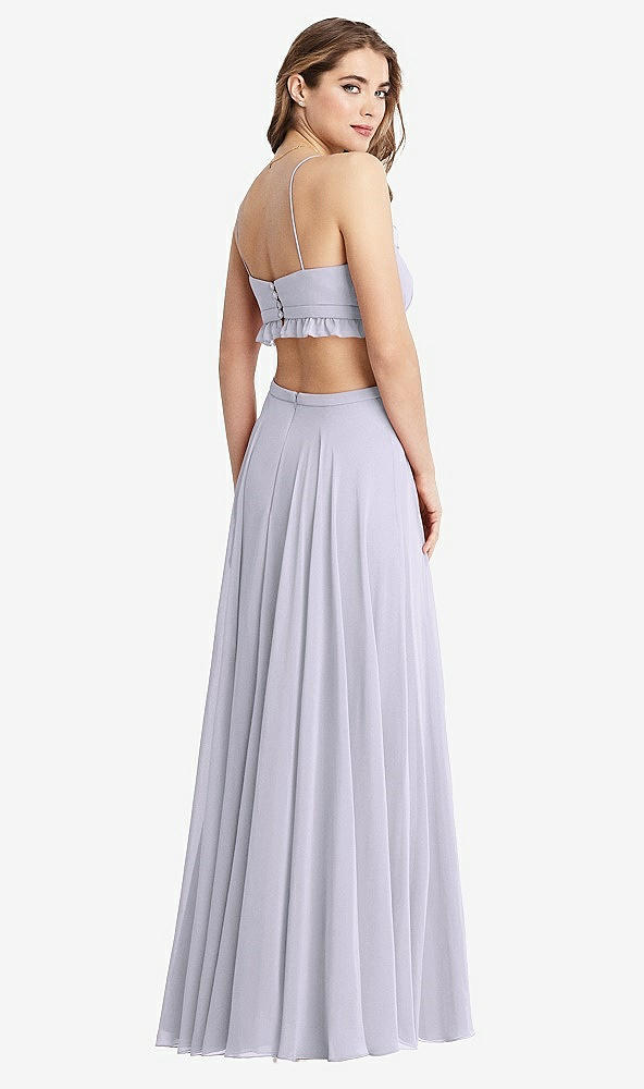 Back View - Silver Dove Ruffled Chiffon Cutout Maxi Dress - Jessie