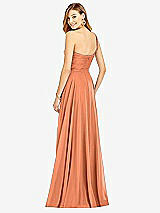 Rear View Thumbnail - Sweet Melon One-Shoulder Draped Chiffon Maxi Dress - Dani