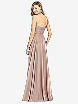 Rear View Thumbnail - Neu Nude One-Shoulder Draped Chiffon Maxi Dress - Dani