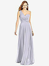 Front View Thumbnail - Silver Dove One-Shoulder Draped Chiffon Maxi Dress - Dani