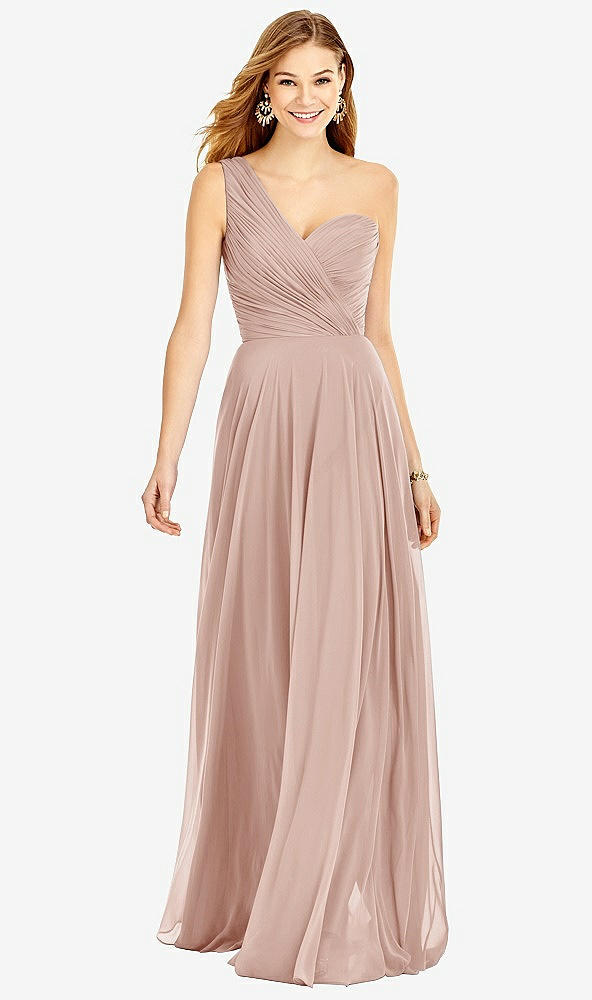 Front View - Toasted Sugar One-Shoulder Draped Chiffon Maxi Dress - Dani