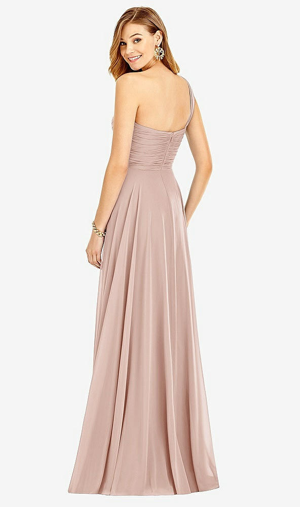 Back View - Toasted Sugar One-Shoulder Draped Chiffon Maxi Dress - Dani