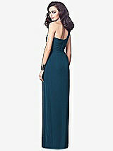 Alt View 2 Thumbnail - Atlantic Blue One-Shoulder Draped Maxi Dress with Front Slit - Aeryn