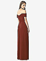 Rear View Thumbnail - Auburn Moon Off-the-Shoulder Ruched Chiffon Maxi Dress - Alessia