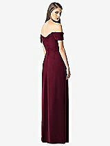 Rear View Thumbnail - Cabernet Off-the-Shoulder Ruched Chiffon Maxi Dress - Alessia