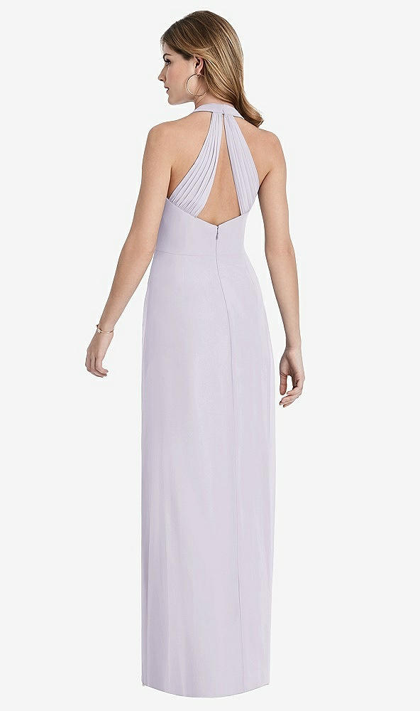 Front View - Moondance V-Neck Halter Chiffon Maxi Dress - Taryn