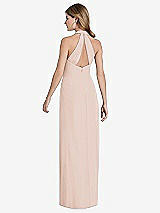 Front View Thumbnail - Cameo V-Neck Halter Chiffon Maxi Dress - Taryn