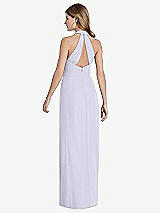 Front View Thumbnail - Silver Dove V-Neck Halter Chiffon Maxi Dress - Taryn