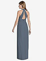 Front View Thumbnail - Silverstone V-Neck Halter Chiffon Maxi Dress - Taryn