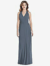 Rear View Thumbnail - Silverstone V-Neck Halter Chiffon Maxi Dress - Taryn