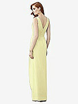 Rear View Thumbnail - Butter Yellow Sleeveless Draped Faux Wrap Maxi Dress - Dahlia