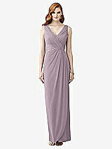 Front View Thumbnail - Lilac Dusk Sleeveless Draped Faux Wrap Maxi Dress - Dahlia