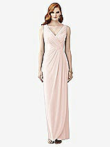 Front View Thumbnail - Blush Sleeveless Draped Faux Wrap Maxi Dress - Dahlia