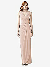 Front View Thumbnail - Cameo Sleeveless Draped Faux Wrap Maxi Dress - Dahlia