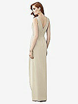 Rear View Thumbnail - Champagne Sleeveless Draped Faux Wrap Maxi Dress - Dahlia