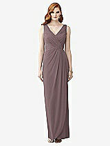 Front View Thumbnail - French Truffle Sleeveless Draped Faux Wrap Maxi Dress - Dahlia