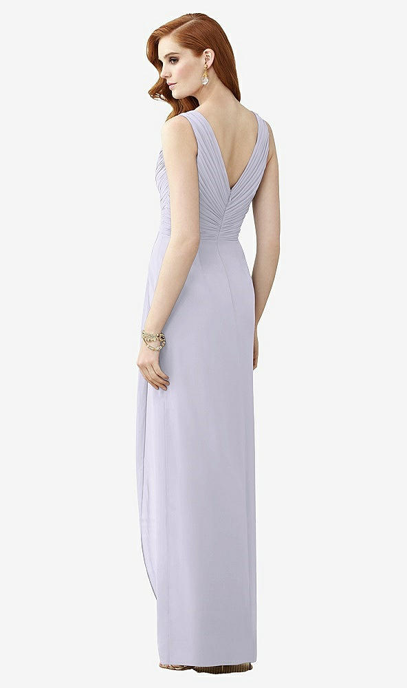 Back View - Silver Dove Sleeveless Draped Faux Wrap Maxi Dress - Dahlia