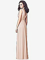 Rear View Thumbnail - Cameo Draped V-Neck Shirred Chiffon Maxi Dress