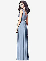 Rear View Thumbnail - Cloudy Draped V-Neck Shirred Chiffon Maxi Dress