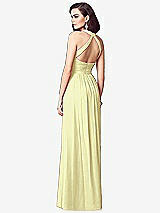 Rear View Thumbnail - Butter Yellow Ruched Halter Open-Back Maxi Dress - Jada