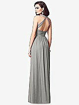 Rear View Thumbnail - Chelsea Gray Ruched Halter Open-Back Maxi Dress - Jada