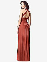 Rear View Thumbnail - Amber Sunset Ruched Halter Open-Back Maxi Dress - Jada