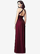 Rear View Thumbnail - Cabernet Ruched Halter Open-Back Maxi Dress - Jada