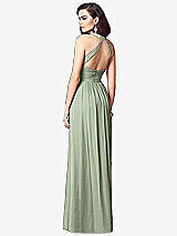 Rear View Thumbnail - Sage Ruched Halter Open-Back Maxi Dress - Jada