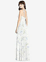 Rear View Thumbnail - Bleu Garden Twist Halter Chiffon Maxi Dress - James