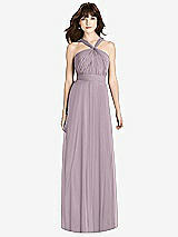 Front View Thumbnail - Lilac Dusk Twist Halter Chiffon Maxi Dress - James