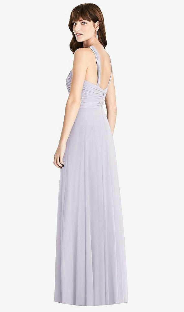 Back View - Moondance Twist Halter Chiffon Maxi Dress - James