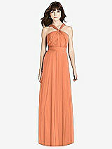 Front View Thumbnail - Sweet Melon Twist Halter Chiffon Maxi Dress - James