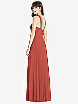 Rear View Thumbnail - Amber Sunset Twist Halter Chiffon Maxi Dress - James