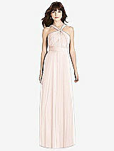 Front View Thumbnail - Blush Twist Halter Chiffon Maxi Dress - James