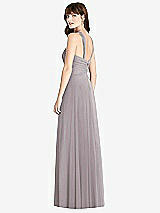 Rear View Thumbnail - Cashmere Gray Twist Halter Chiffon Maxi Dress - James