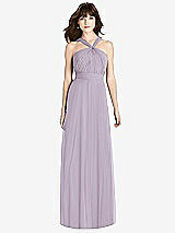 Front View Thumbnail - Lilac Haze Twist Halter Chiffon Maxi Dress - James