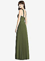 Rear View Thumbnail - Olive Green Twist Halter Chiffon Maxi Dress - James