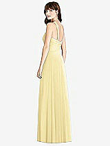 Rear View Thumbnail - Pale Yellow Twist Halter Chiffon Maxi Dress - James