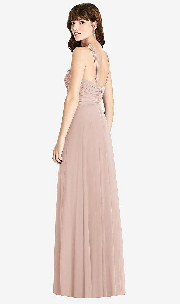 Back View - Toasted Sugar Twist Halter Chiffon Maxi Dress - James