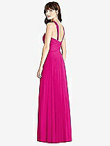 Rear View Thumbnail - Think Pink Twist Halter Chiffon Maxi Dress - James