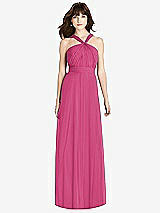 Front View Thumbnail - Tea Rose Twist Halter Chiffon Maxi Dress - James