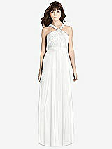 Front View Thumbnail - White Twist Halter Chiffon Maxi Dress - James