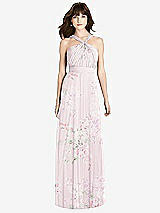 Front View Thumbnail - Watercolor Print Twist Halter Chiffon Maxi Dress - James