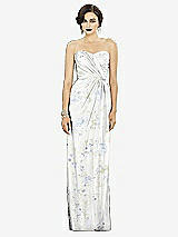 Alt View 1 Thumbnail - Bleu Garden Strapless Draped Chiffon Maxi Dress - Lila