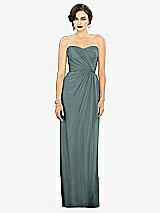 Alt View 1 Thumbnail - Icelandic Strapless Draped Chiffon Maxi Dress - Lila