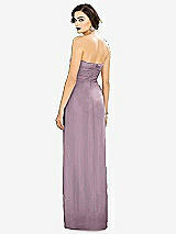 Alt View 2 Thumbnail - Suede Rose Strapless Draped Chiffon Maxi Dress - Lila