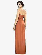 Alt View 2 Thumbnail - Sweet Melon Strapless Draped Chiffon Maxi Dress - Lila